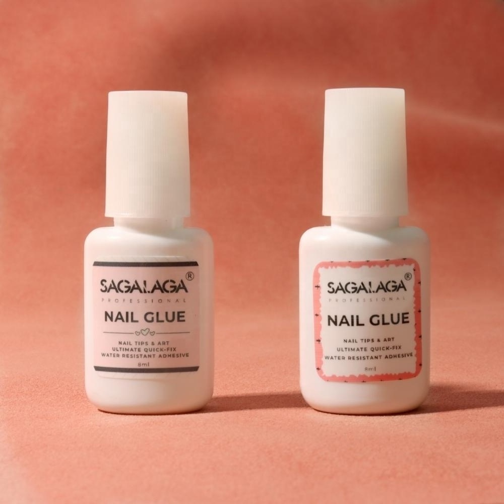 SAGALAGA OEM Nail Glue Wholesale 7g Mini Professional Beauty Nail False Press on Nail Glue brush professional