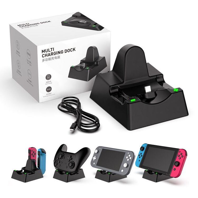 Original Pro Controller Charger 5V 2A Charging Dock Station Desktop Dock Adapter For Nintend Switch/ Switch oled/Lite Console