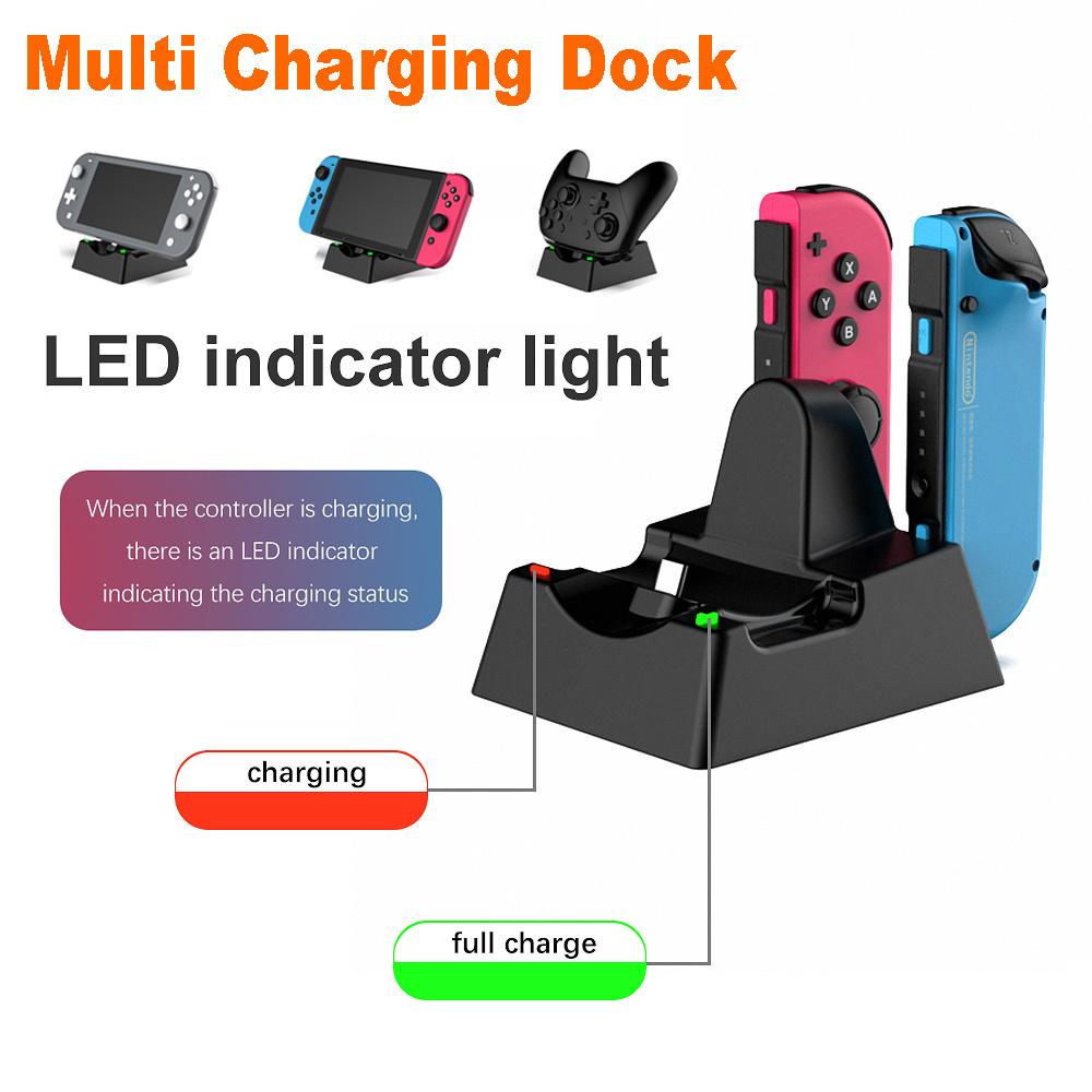 Original Pro Controller Charger 5V 2A Charging Dock Station Desktop Dock Adapter For Nintend Switch/ Switch oled/Lite Console