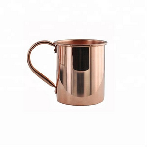 Pure Copper Cylinder Moscow Mule Mug With Handle And Copper Glossy Finished A Stylish Drinkware Cocktails Beers Coffee