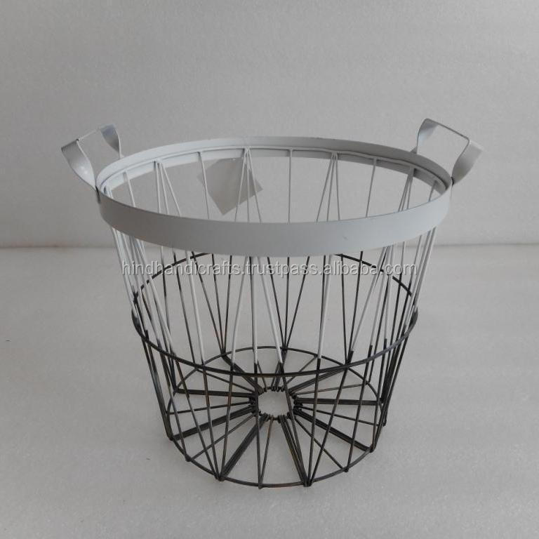 Black Iron Wire Basket for Kitchen Utensils Storage, Metal Wire Basket for Kitchen Usage