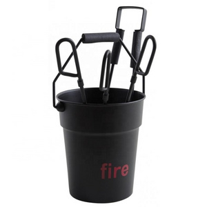 Iron Fire Place Tools with Holder Bucket Metal Fire Place Tools with Holder Bucket household sundries outdoor fire pit table top