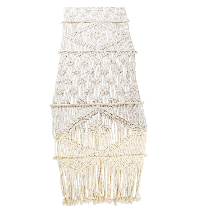 High Quality Macrame Customized White Boho Style Table Runner for Christmas Wedding Party Home Decor Table Cover Manufacturer