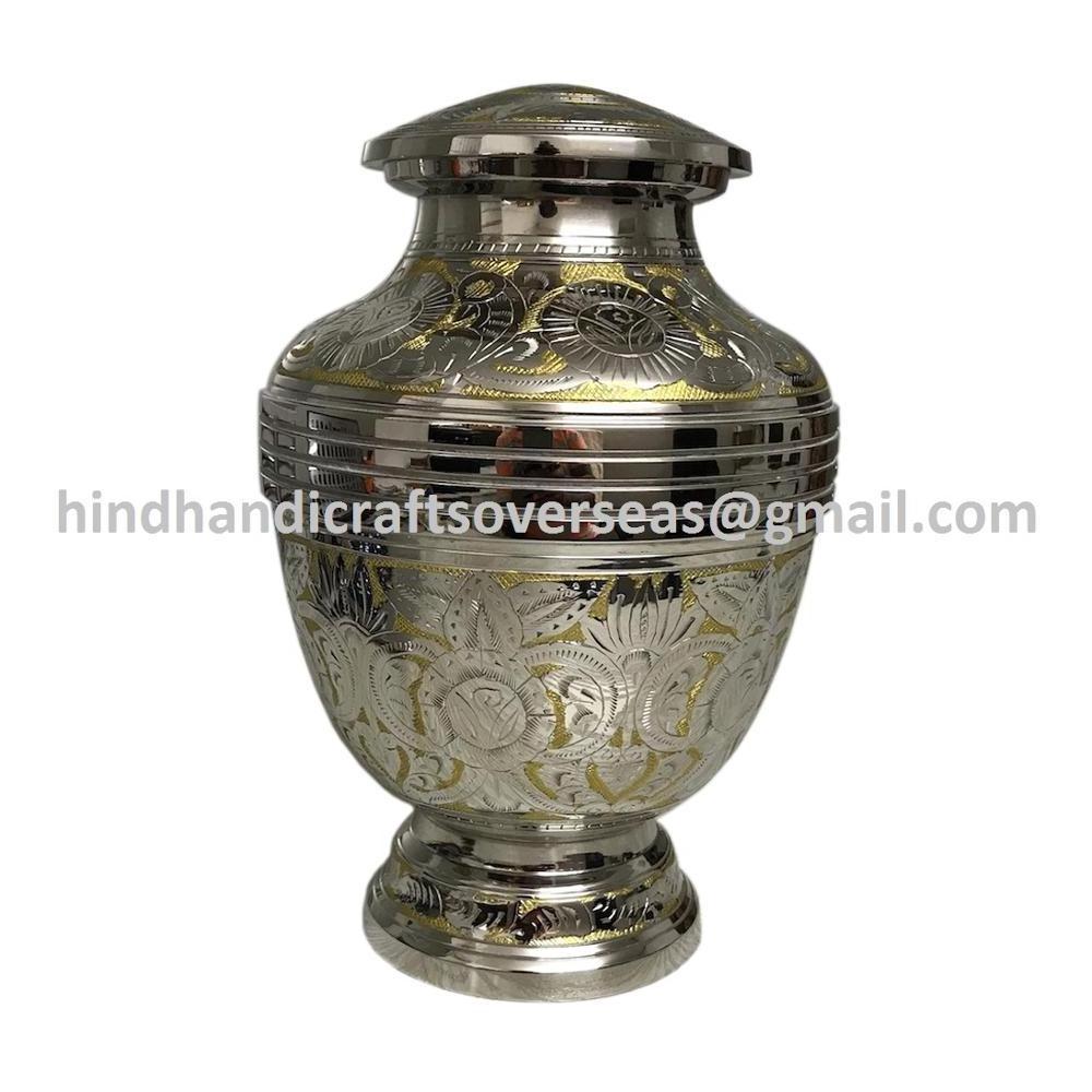 High Quality Adult Dolphin Handcrafted Brass Memorial Cremation Urns for ashes handmade from India