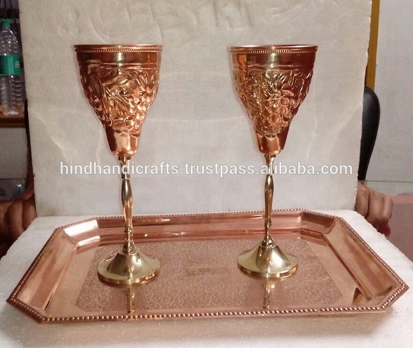 Copper Goblet for Wine and other Drinks Manufacturer and Exporter from India