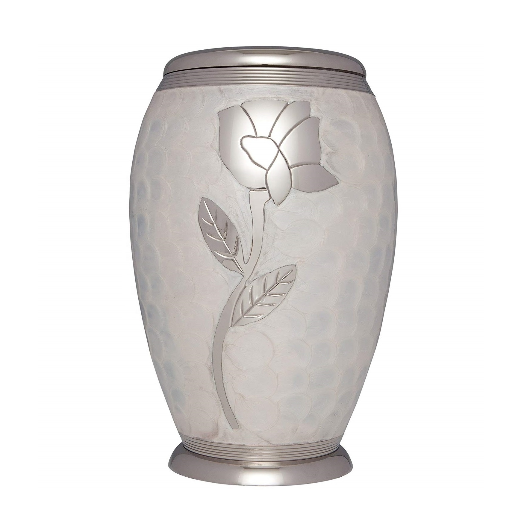 Domtop Pearl White Paw Pet Cremation Urn With Brass Metal Material Cremation urns cat dog Funeral supplies from India