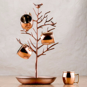 Moscow Mule Mug Hanging Tree, Cup Hanging Copper Wire Stand, Kitchen Mug Tree