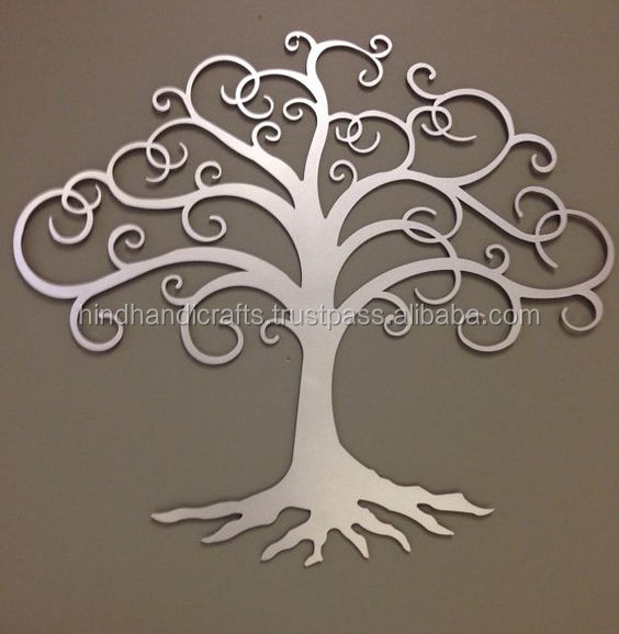 Decorative Hanging Silver Tree Wall art Decoration