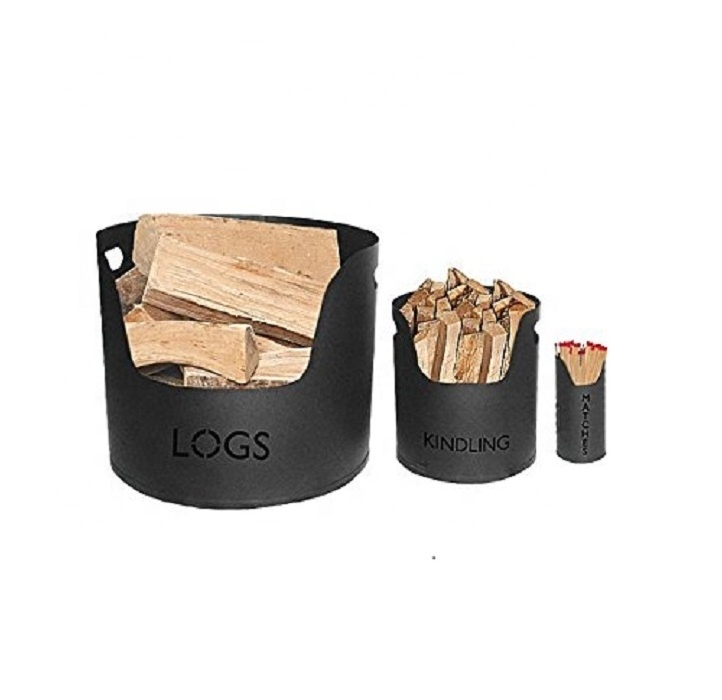 Iron Fire Place Tools with Holder Bucket Metal Fire Place Tools with Holder Bucket household sundries outdoor fire pit table top