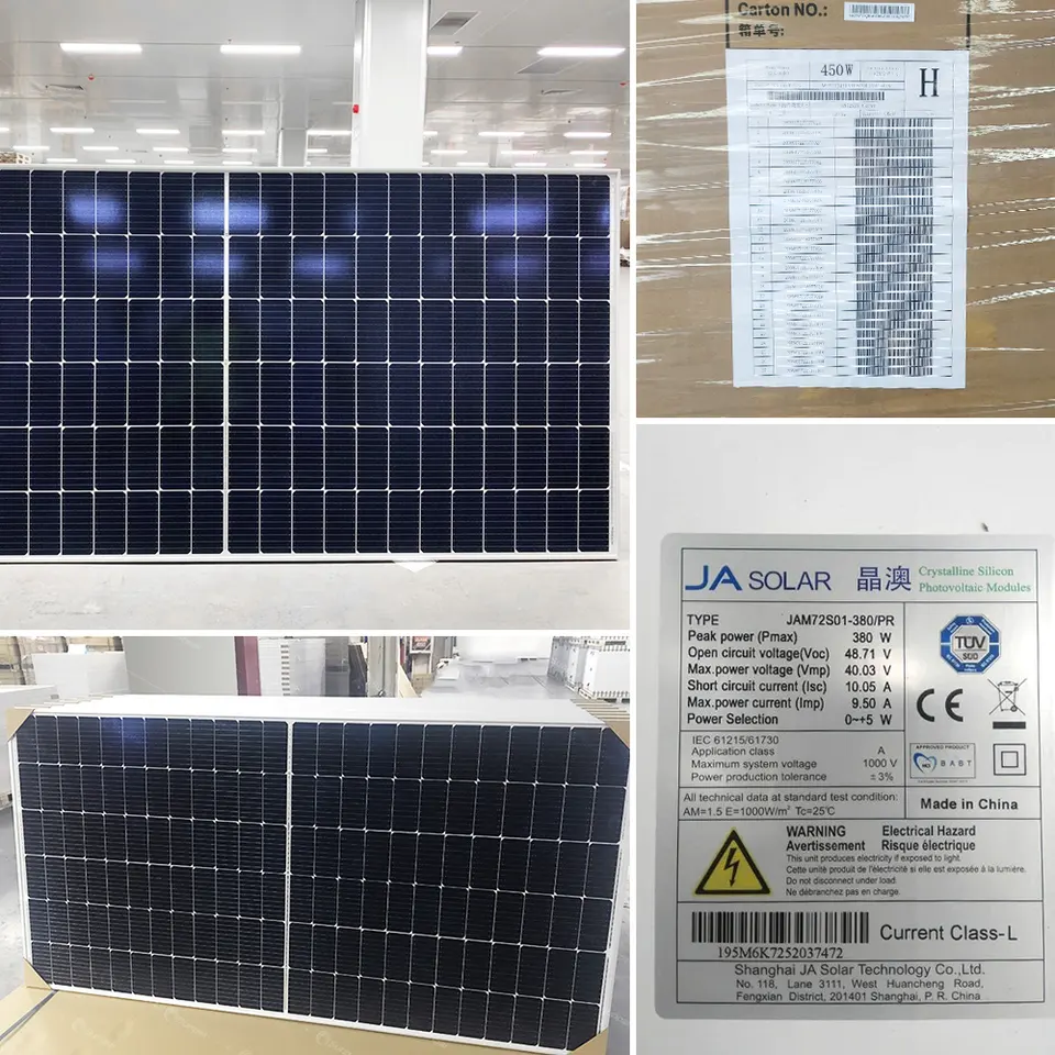 Ja-Solar Panels Black Frame 405 565w 595 W 625w Technology Co Modulos Solares Ja Solar Panel 545w