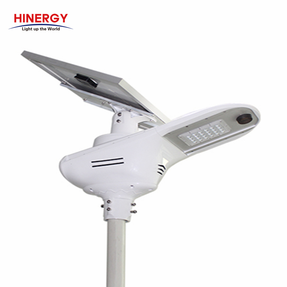 Hinergy High Lumen Waterproof Ip65 Integrated Aluminum Pole Led Solar Street Light Outdoor