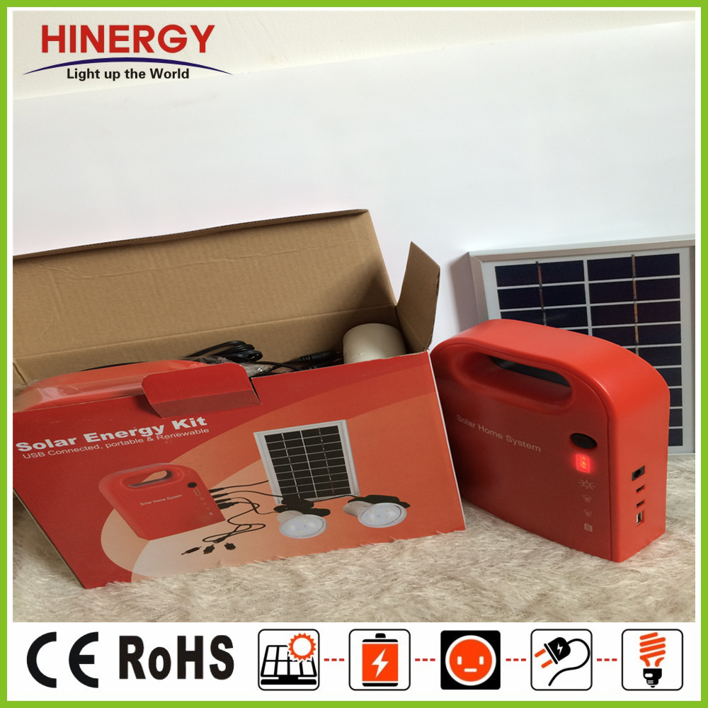 Wholesale small complete portable mini emergency solar power lighting system kits for camping