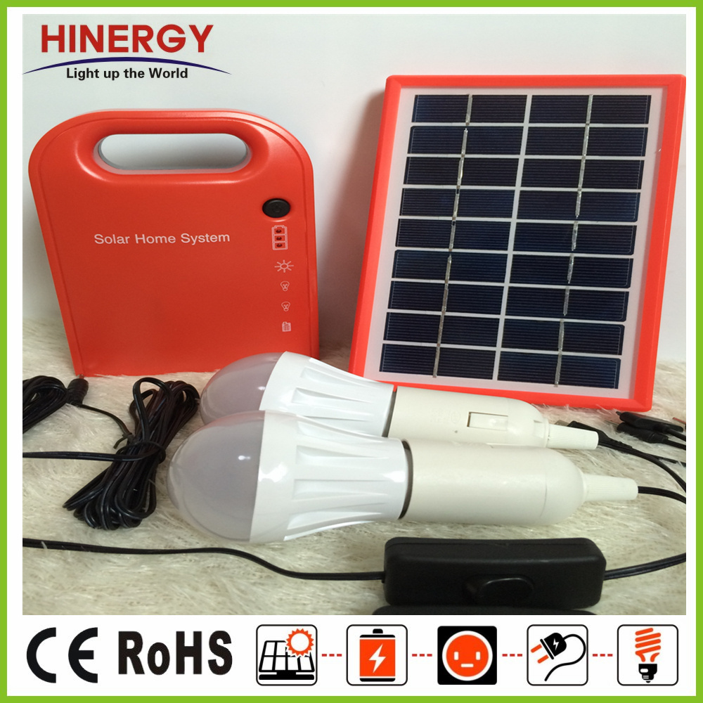 Wholesale small complete portable mini emergency solar power lighting system kits for camping