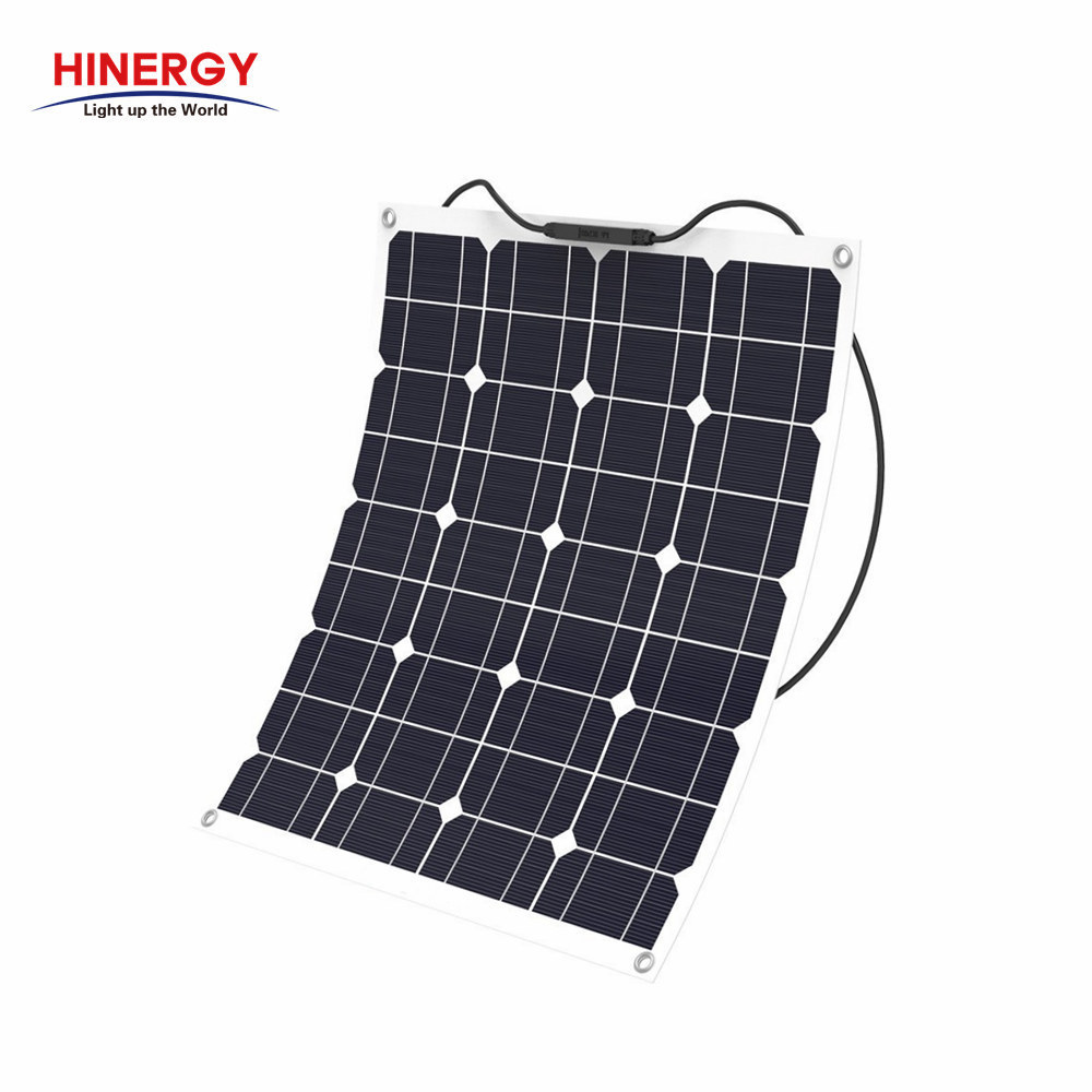 Monocrystalline Cell Small Motorhome Parts 50watt Flexible Solar Panel kits 50w 12v for RV Homes