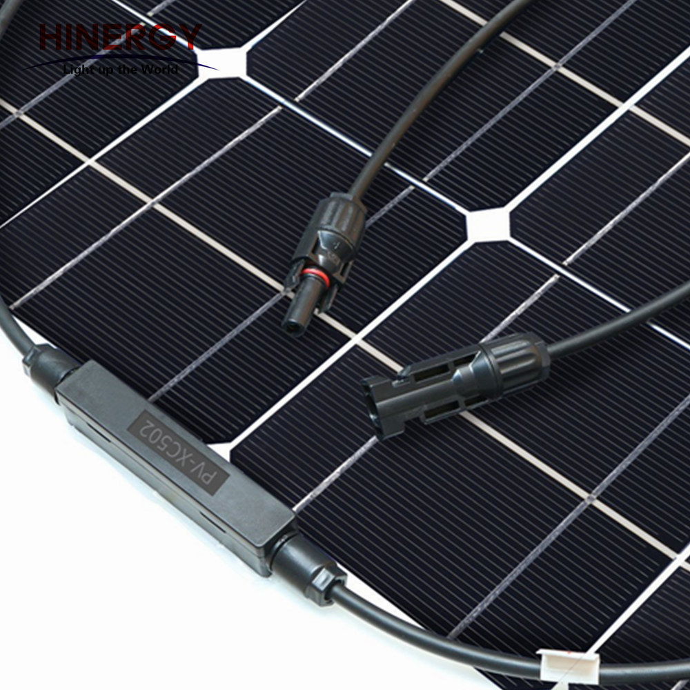 Monocrystalline Cell Small Motorhome Parts 50watt Flexible Solar Panel kits 50w 12v for RV Homes