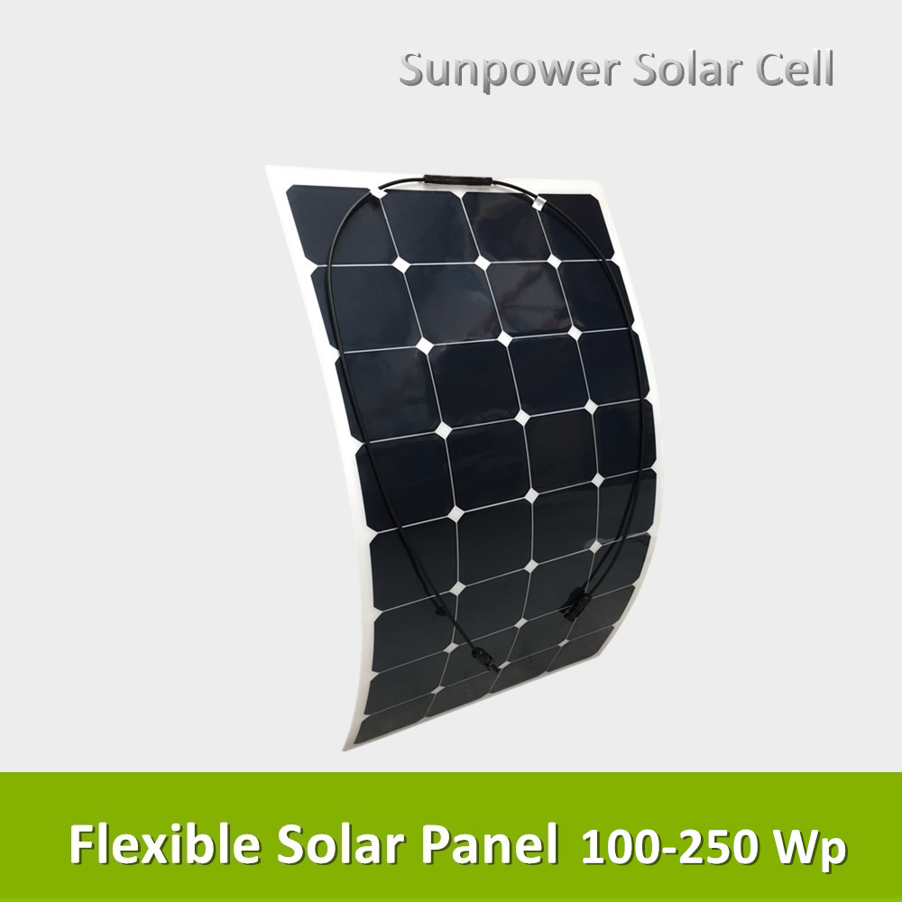 Mono Portable Flexible Solar Panel 100w 120 Watt 130 W 150 wp 180Wp 200W With Sunpower Solar Cell