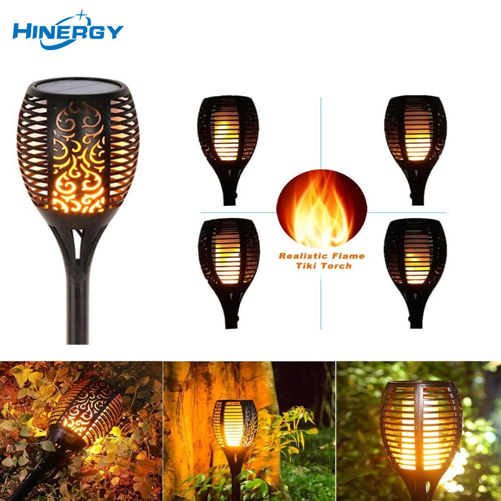 Outdoor Landscape Lighting Flickering Flame Lamp LED Solar Torch Light Factory Price List