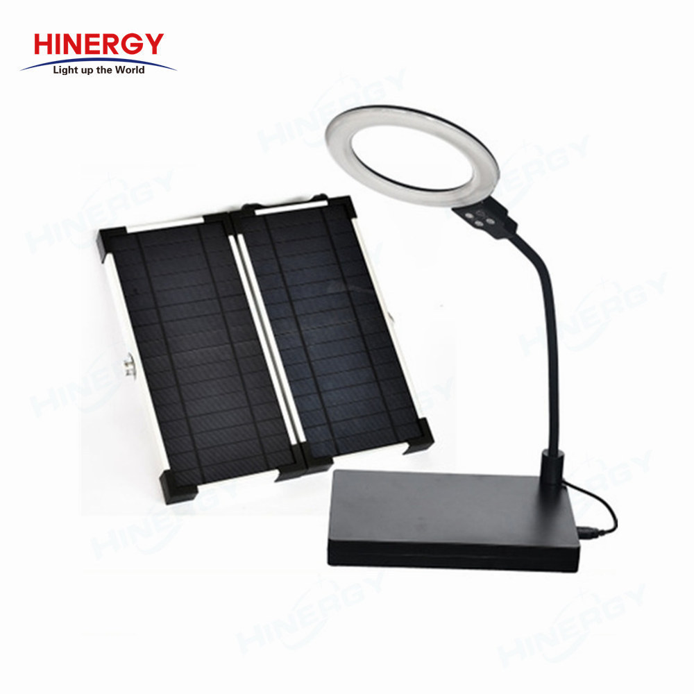 Indoor Rechargeable Lithium Battery Portable Mini Solar Lighting System Book Light for Home