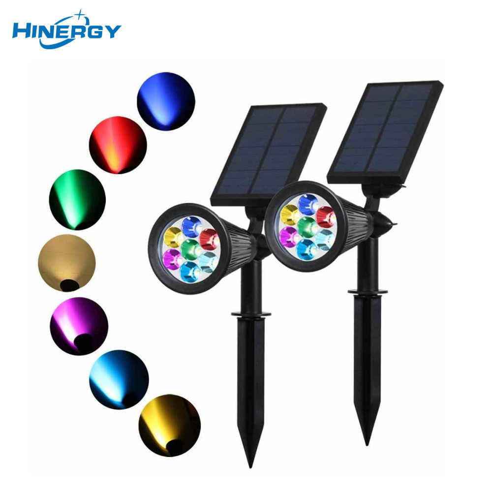 Outdoor Rechargeable Spot Light RGB Color Changing LED Solar Garden Lawn Light Price