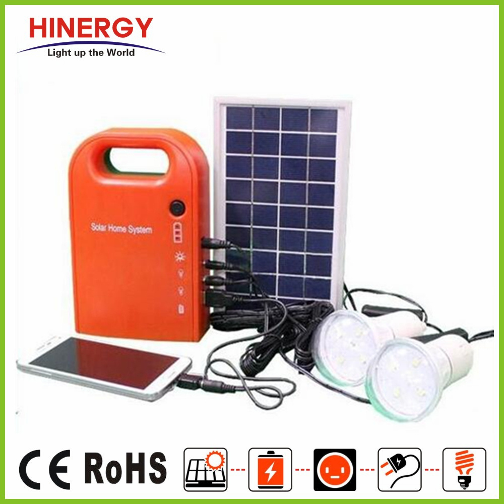 Wholesale small complete portable mini emergency solar power lighting system kits for camping