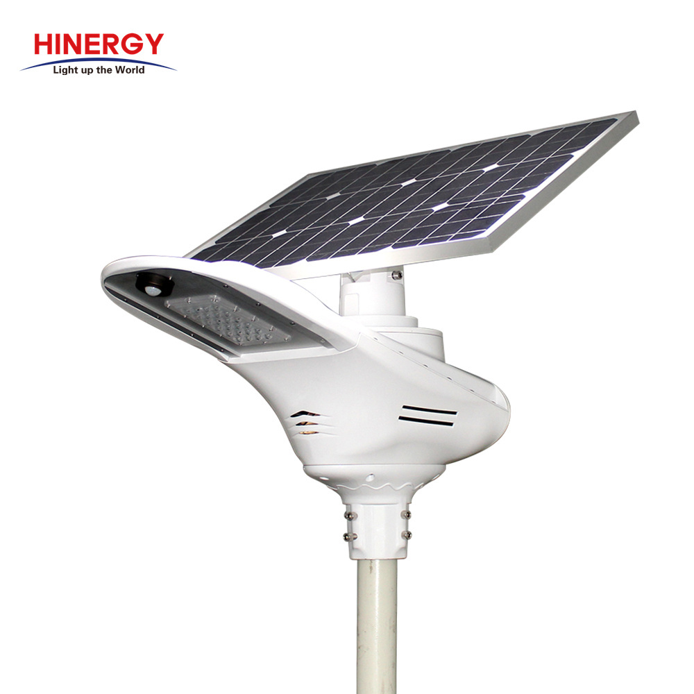 Hinergy High Lumen Waterproof Ip65 Integrated Aluminum Pole Led Solar Street Light Outdoor