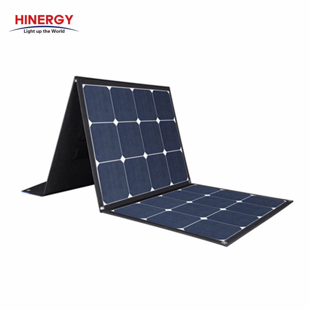 Hinergy Outdoor Camping Emergency 120W 12V Foldable Solar Portable Solar Panel Charger