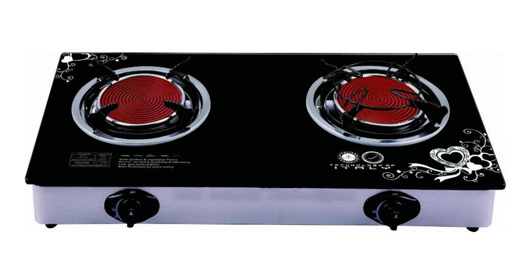 Factory direct supply double infrared gas cooker ceramic with wholesale price