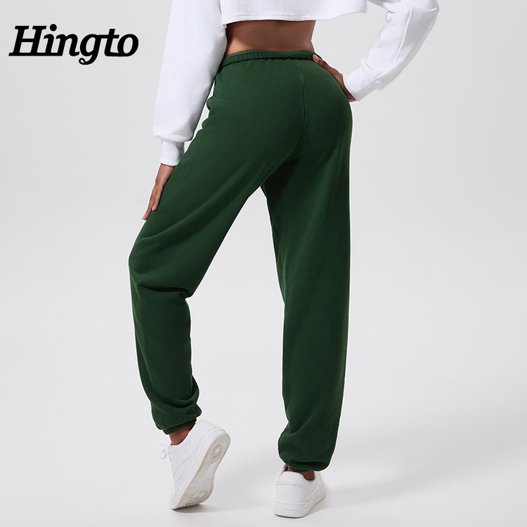 High Waist Cotton Polyester Wholesale Sweatpants Custom Blank Jogger Casual Pants Drawstring Sweatpants For Women