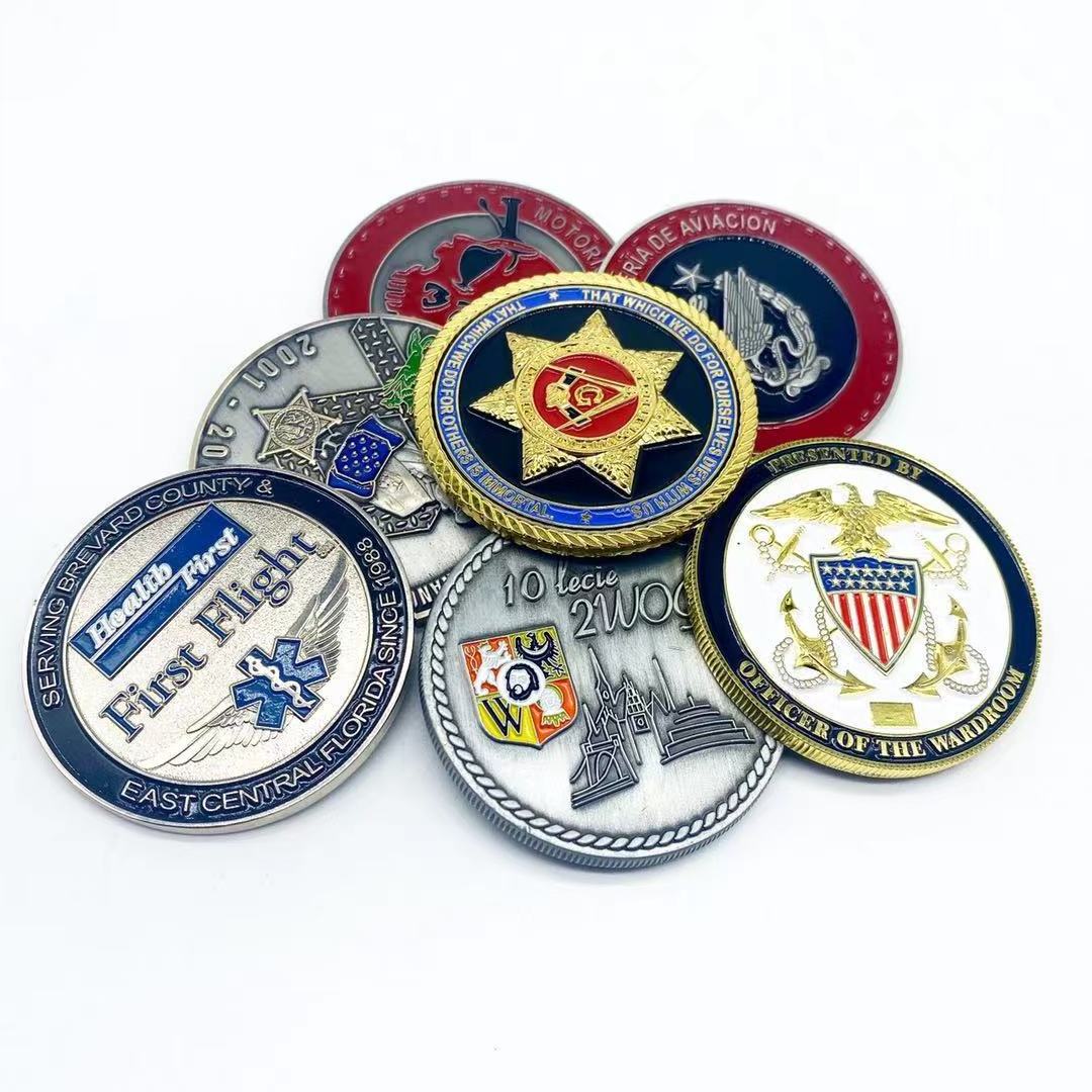 Commemorative Coin  Metal Double Sided  Wholesale challenge coins custom shopping cart  gold plated tungsten coin