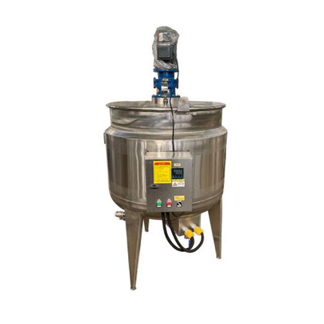 double-layer jacket electric heating mixing tank liquid mixer agitator mixing stainless steel heating 300l mixing tank