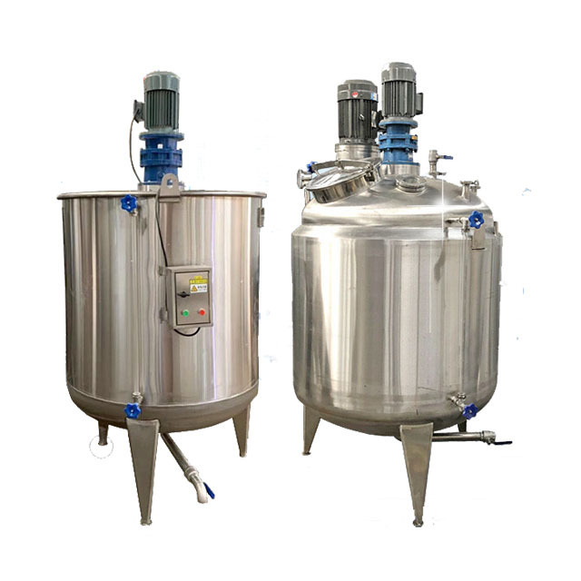 double-layer jacket electric heating mixing tank liquid mixer agitator mixing stainless steel heating 300l mixing tank