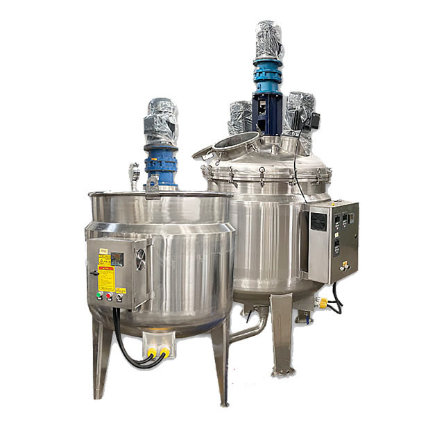 double-layer jacket electric heating mixing tank liquid mixer agitator mixing stainless steel heating 300l mixing tank