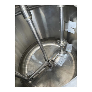 Milk Homogenizer For Yogurt High Pressure Homogenizer 500l Mixing Tank With Homogenizer Heat