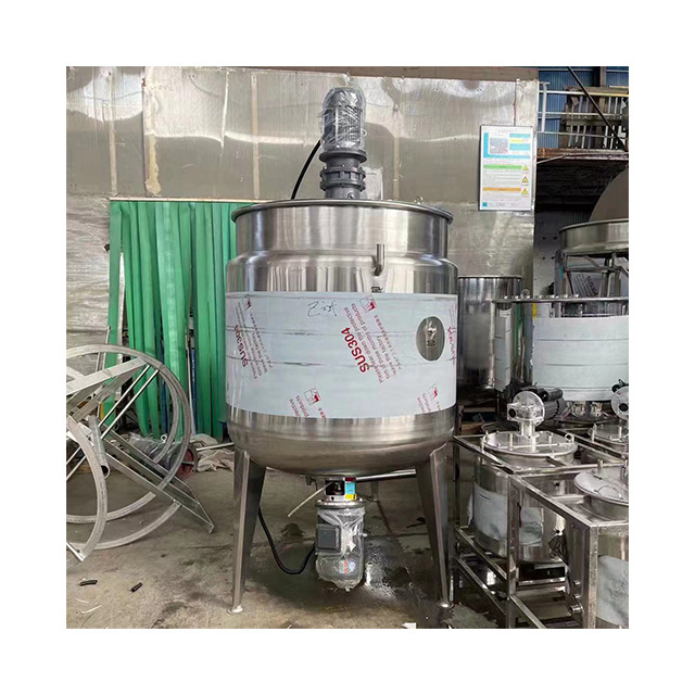 Milk Homogenizer For Yogurt High Pressure Homogenizer 500l Mixing Tank With Homogenizer Heat