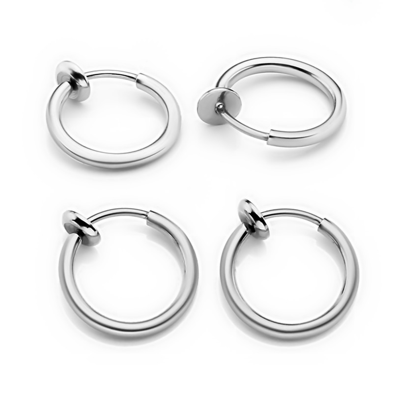 Stainless Steel Ear Piercing False Lip Ring Free Spring Nose Ring Ear Bone Clamp Multi-Purpose Earring Piercing Ring