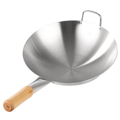 Hotel Frying Pan Stainless Steel Wok Pan Multi Size Non-stick Deep Cookware Wok