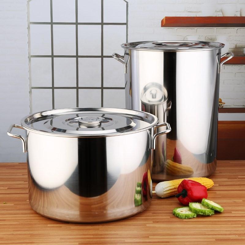 Factory Price Large Capacity Soup Stock Pot with Lid 25-60 cm cauldron Stainless Steel Cooking Pot