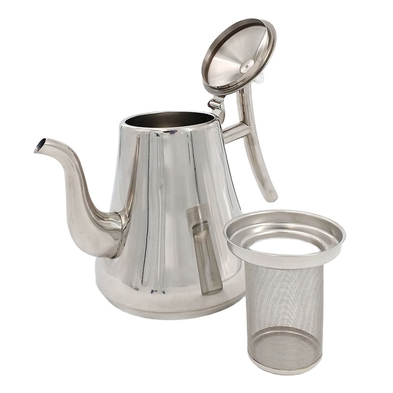 Wholesale Coffee Kettle 2L Long Spout Tea Pot with Tea Stainless Steel Strainer