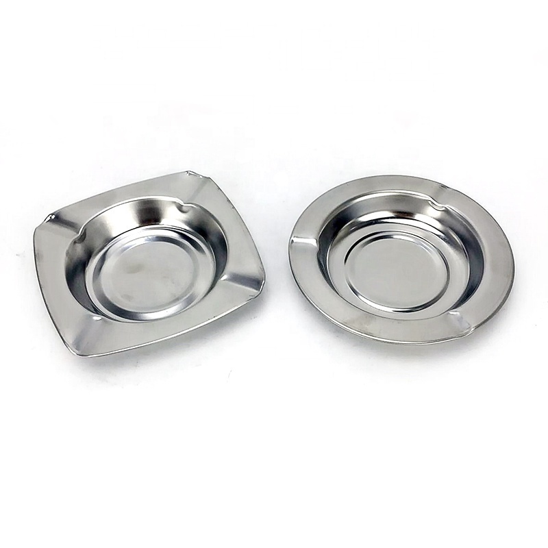 Factory Price Round Ashtray 410 stainless steel Metal Ash Tray Cigar Ashtray