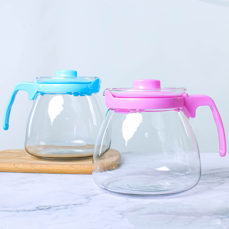 Wholesale Tea Pots 5Pcs Glass Tea Pot glass coffee cup heat resistant with Cup Clear Mini Tea Maker Teapot