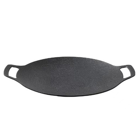 2022 New Cast Iron Crepe Pan 38cm Grill Fry with Handle Pan Pizza Pan