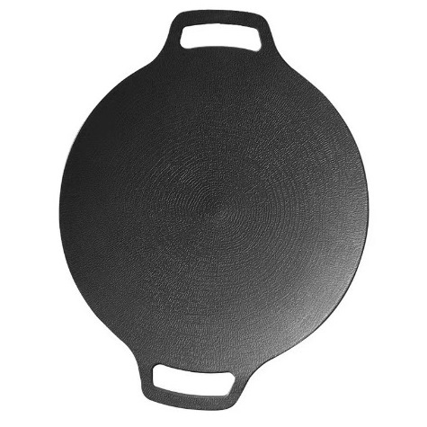 2022 New Cast Iron Crepe Pan 38cm Grill Fry with Handle Pan Pizza Pan