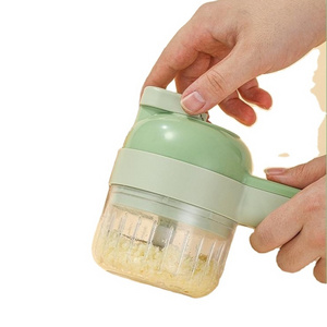 Electric Slicer Kitchen Chopper Hand Held Food Processor Portable 4 In 1 Vegetable Cutter Set