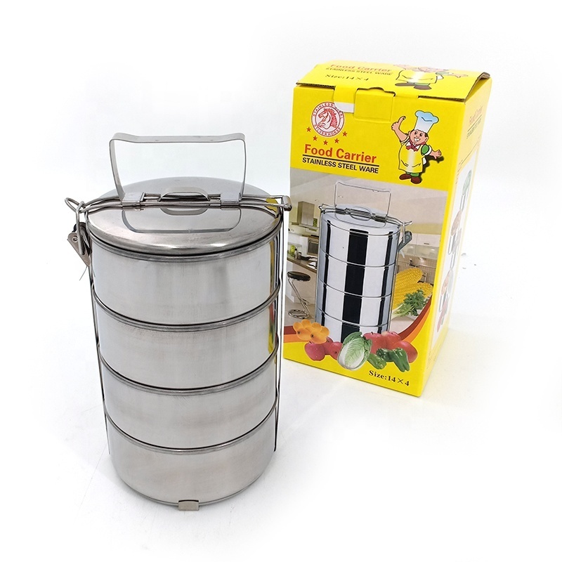 High grade 3-5 tier stainless steel tiffin food containers thermal lunch tiffin box