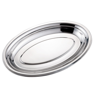 Kitchen Oval Egg Shape Stainless Steel Serving Plates High Quality Food Serving Tray