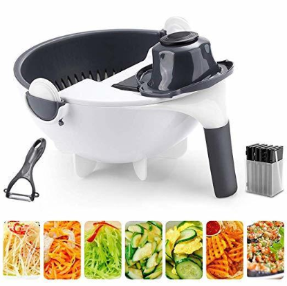 Kichen tools kitchen accessories vegetable chopper 9 in 1 multifunction vegetable spiral cutter