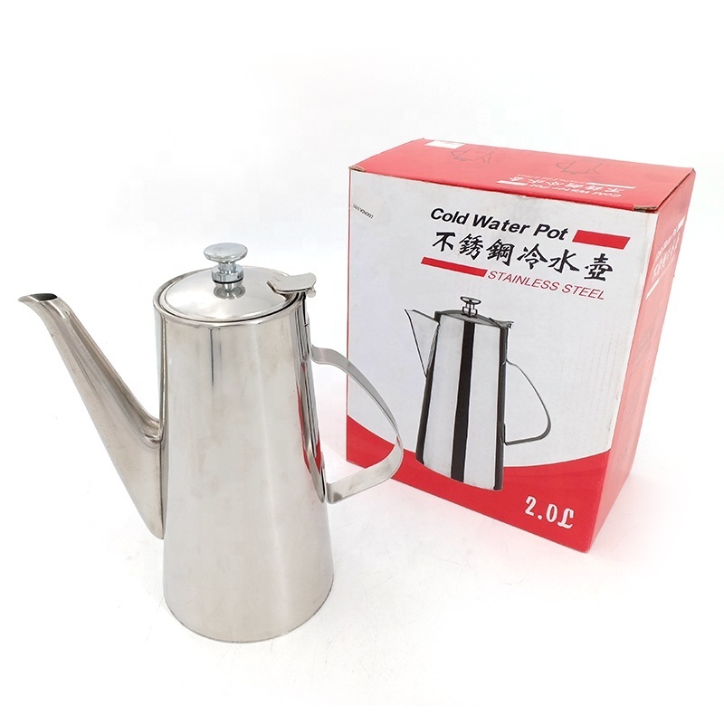 Home and kitchen coffee kettle Stainless steel 201 cold water pot practical handle design water kettle Teapot