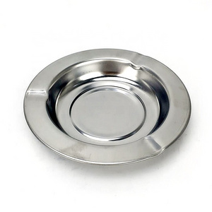 Factory Price Round Ashtray 410 stainless steel Metal Ash Tray Cigar Ashtray