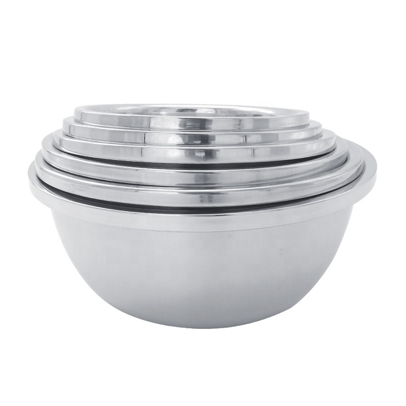 Kitchen Accessories Salad Bowl Stainless Steel Wash Basin Mixing Bowl