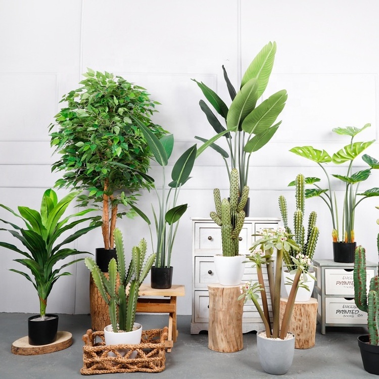 Wholesale Simulation Green Plant Floating Large Pot Decoration Indoor Traveler Banana Bonsai Artificial Plants Trees